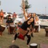African dance outside with Djembe Alchemy